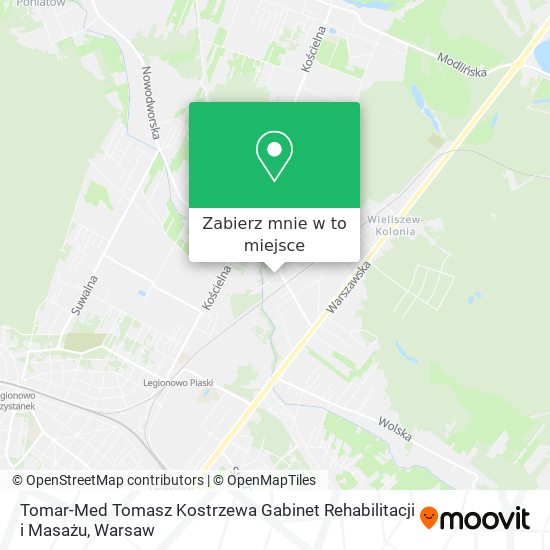 Mapa Tomar-Med Tomasz Kostrzewa Gabinet Rehabilitacji i Masażu