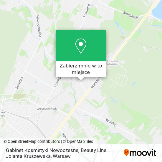 Mapa Gabinet Kosmetyki Nowoczesnej Beauty Line Jolanta Kruszewska