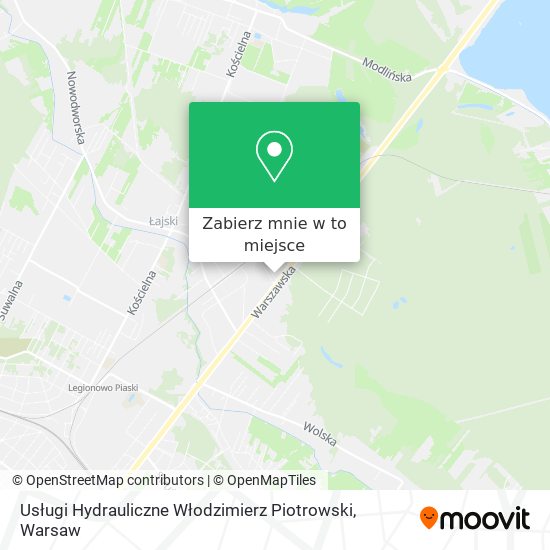 Mapa Usługi Hydrauliczne Włodzimierz Piotrowski