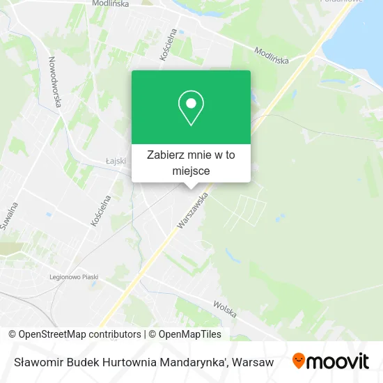 Mapa Sławomir Budek Hurtownia Mandarynka'