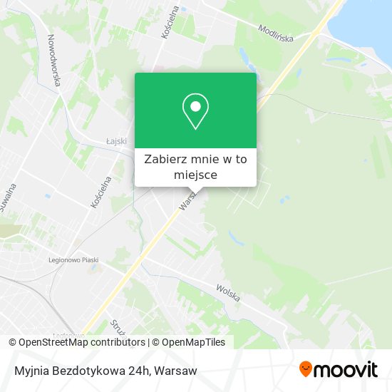 Mapa Myjnia Bezdotykowa 24h