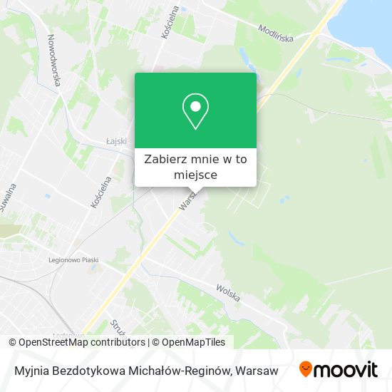 Mapa Myjnia Bezdotykowa Michałów-Reginów