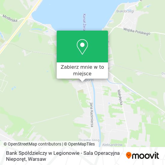 Mapa Bank Spółdzielczy w Legionowie - Sala Operacyjna Nieporęt