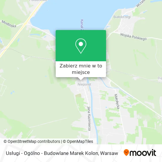 Mapa Usługi - Ogólno - Budowlane Marek Kolon