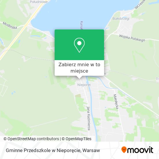 Mapa Gminne Przedszkole w Nieporęcie