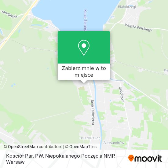 Mapa Kościół Par. PW. Niepokalanego Poczęcia NMP