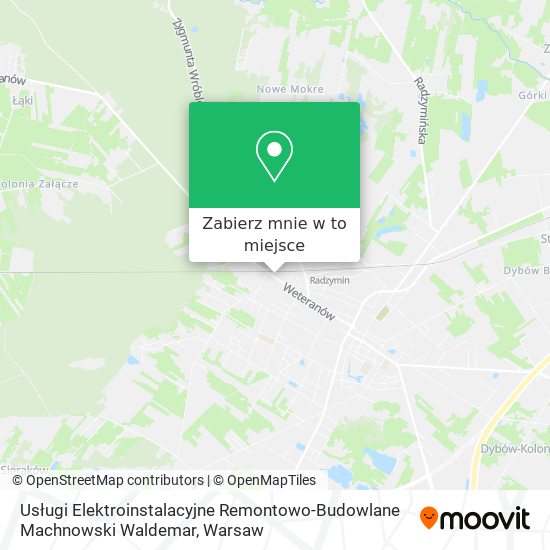 Mapa Usługi Elektroinstalacyjne Remontowo-Budowlane Machnowski Waldemar