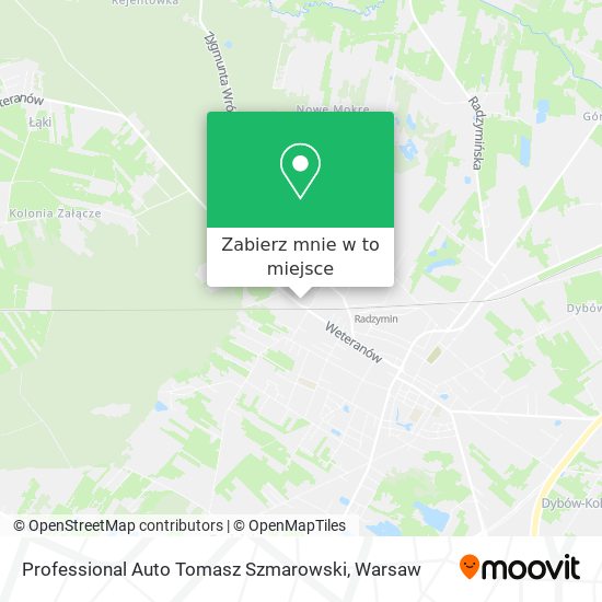 Mapa Professional Auto Tomasz Szmarowski