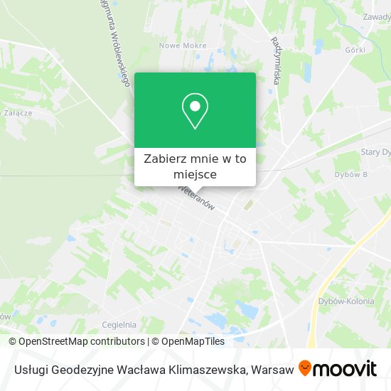 Mapa Usługi Geodezyjne Wacława Klimaszewska