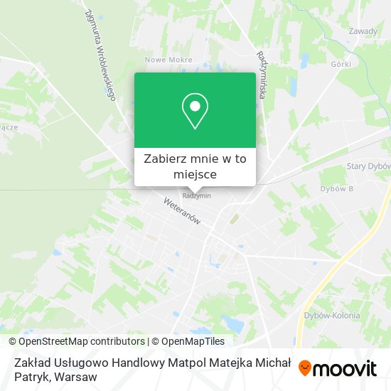 Mapa Zakład Usługowo Handlowy Matpol Matejka Michał Patryk