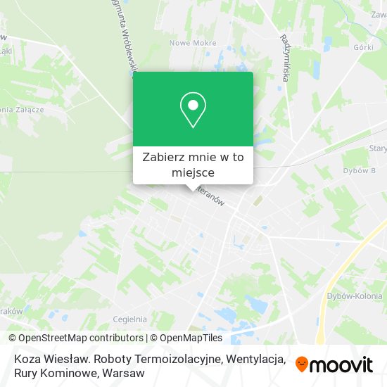 Mapa Koza Wiesław. Roboty Termoizolacyjne, Wentylacja, Rury Kominowe