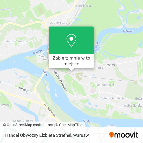 Mapa Handel Obwoźny Elżbieta Strefnel