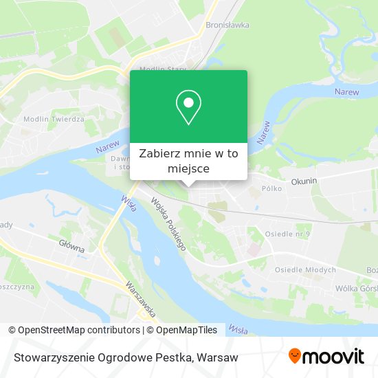 Mapa Stowarzyszenie Ogrodowe Pestka