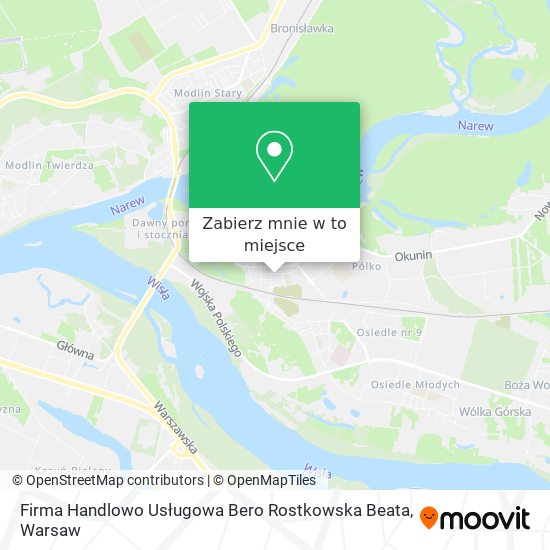 Mapa Firma Handlowo Usługowa Bero Rostkowska Beata