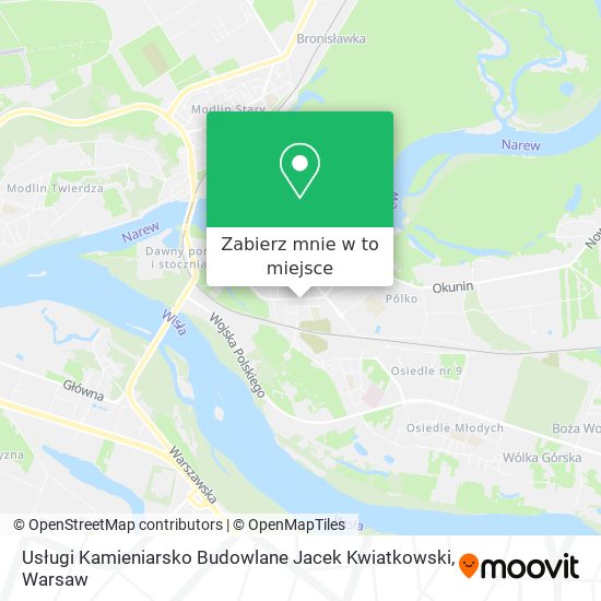 Mapa Usługi Kamieniarsko Budowlane Jacek Kwiatkowski