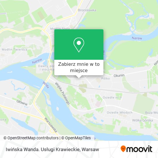 Mapa Iwińska Wanda. Usługi Krawieckie