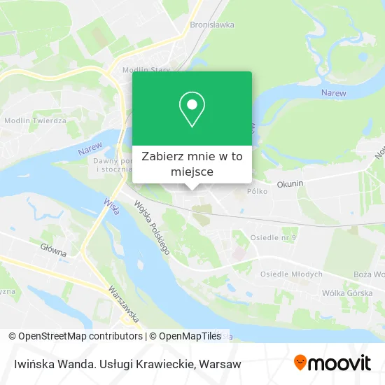 Mapa Iwińska Wanda. Usługi Krawieckie