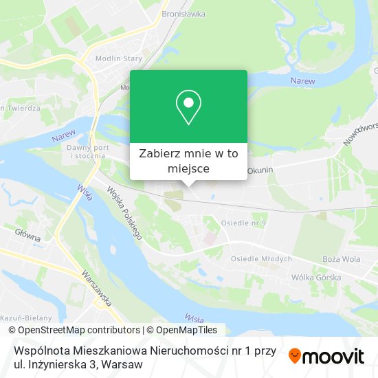 Mapa Wspólnota Mieszkaniowa Nieruchomości nr 1 przy ul. Inżynierska 3