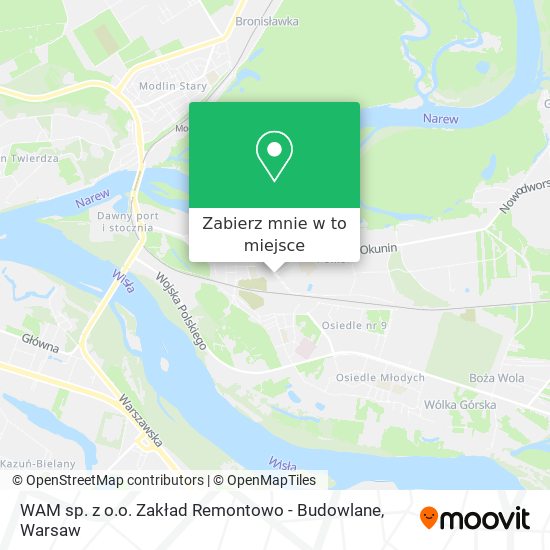 Mapa WAM sp. z o.o. Zakład Remontowo - Budowlane