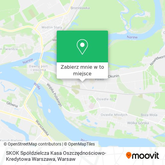 Mapa SKOK Spółdzielcza Kasa Oszczędnościowo-Kredytowa Warszawa