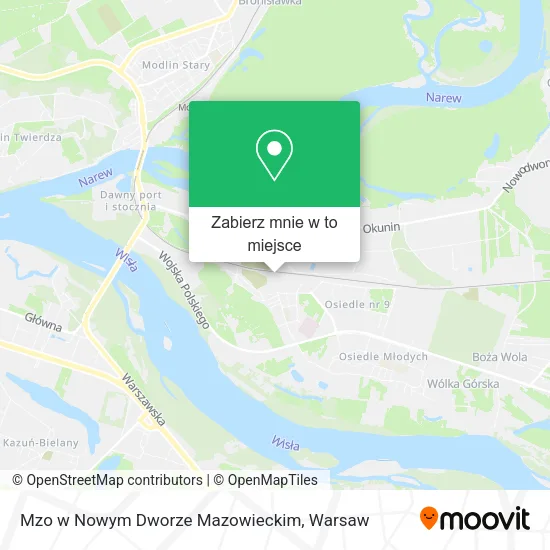 Mapa Mzo w Nowym Dworze Mazowieckim