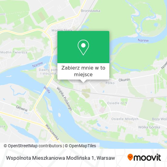 Mapa Wspólnota Mieszkaniowa Modlińska 1