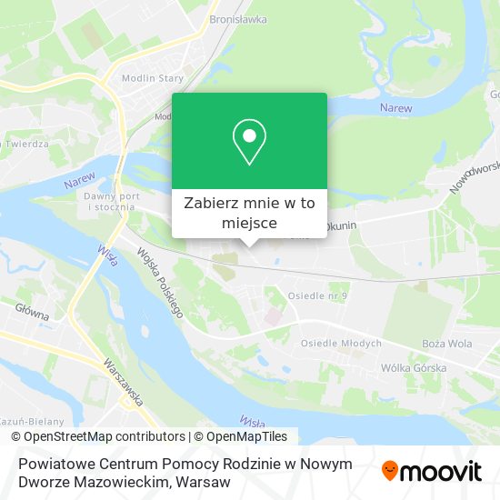 Mapa Powiatowe Centrum Pomocy Rodzinie w Nowym Dworze Mazowieckim