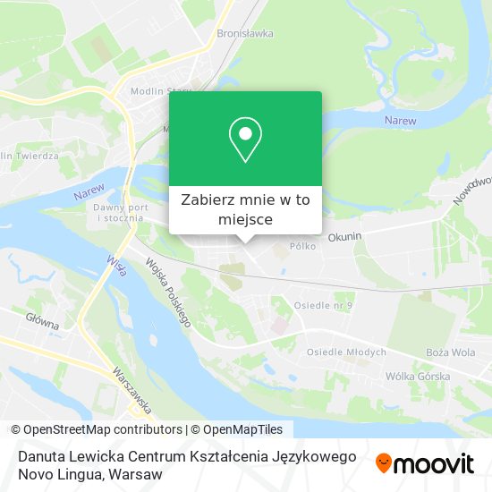 Mapa Danuta Lewicka Centrum Kształcenia Językowego Novo Lingua