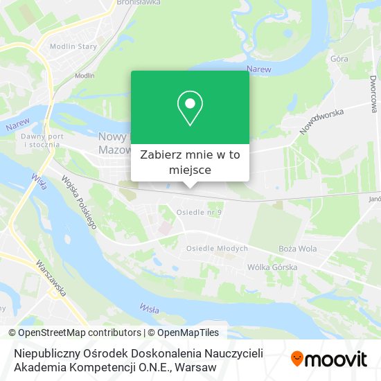 Mapa Niepubliczny Ośrodek Doskonalenia Nauczycieli Akademia Kompetencji O.N.E.