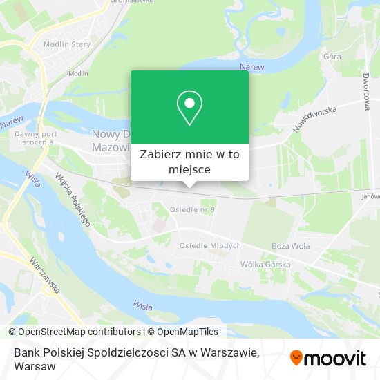 Mapa Bank Polskiej Spoldzielczosci SA w Warszawie