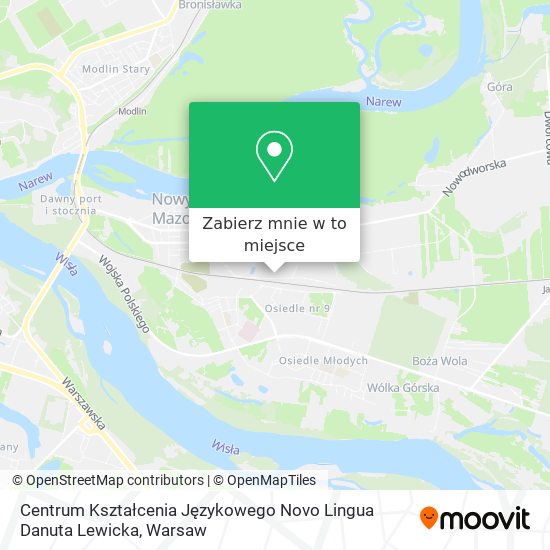 Mapa Centrum Kształcenia Językowego Novo Lingua Danuta Lewicka