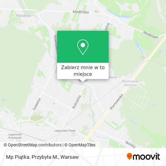 Mapa Mp Piątka. Przybyła M.