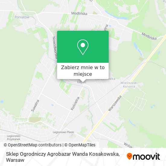 Mapa Sklep Ogrodniczy Agrobazar Wanda Kosakowska