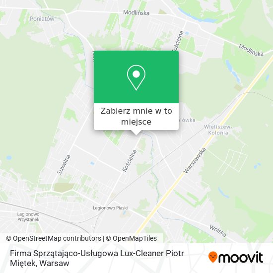 Mapa Firma Sprzątająco-Usługowa Lux-Cleaner Piotr Miętek