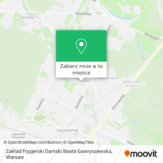 Mapa Zakład Fryzjerski Damski Beata Gawryszewska