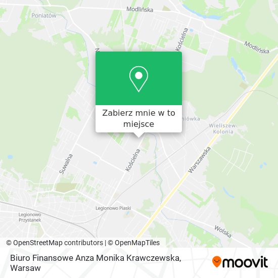 Mapa Biuro Finansowe Anza Monika Krawczewska