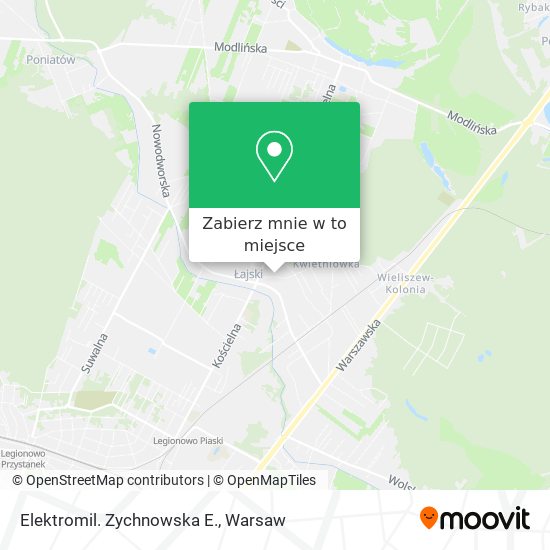 Mapa Elektromil. Zychnowska E.