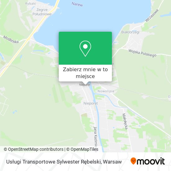 Mapa Usługi Transportowe Sylwester Rębelski