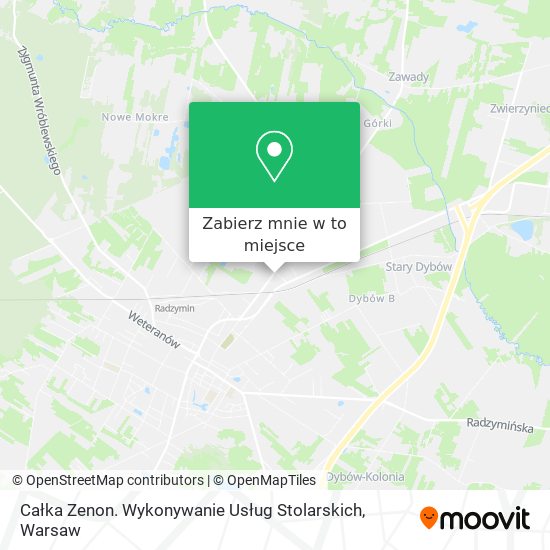 Mapa Całka Zenon. Wykonywanie Usług Stolarskich