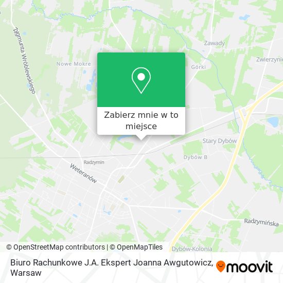 Mapa Biuro Rachunkowe J.A. Ekspert Joanna Awgutowicz