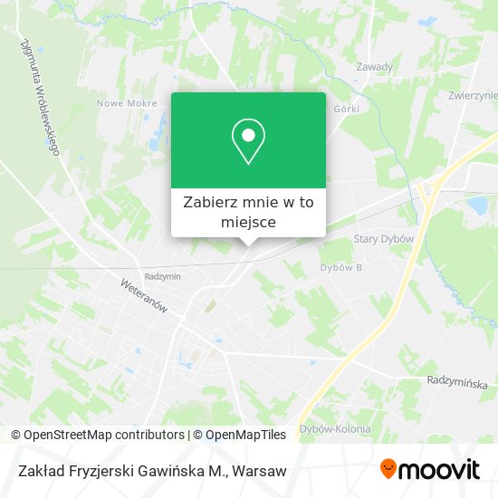 Mapa Zakład Fryzjerski Gawińska M.