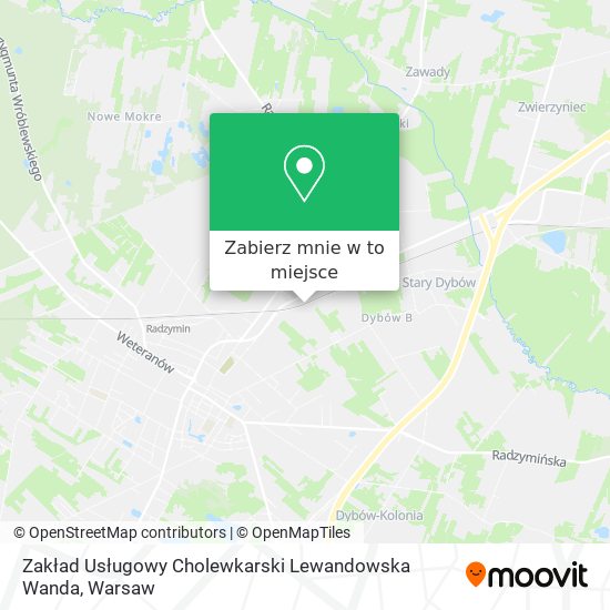 Mapa Zakład Usługowy Cholewkarski Lewandowska Wanda