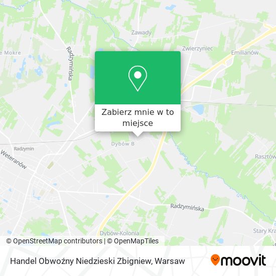 Mapa Handel Obwoźny Niedzieski Zbigniew