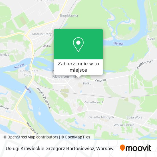 Mapa Usługi Krawieckie Grzegorz Bartosiewicz