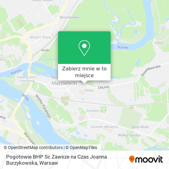 Mapa Pogotowie BHP Sc Zawsze na Czas Joanna Burzykowska