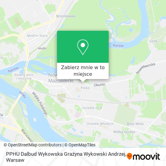 Mapa PPHU Dalbud Wykowska Grażyna Wykowski Andrzej