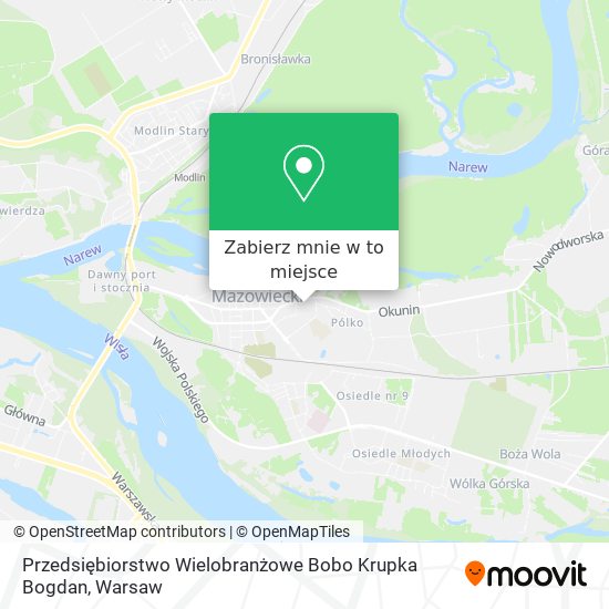 Mapa Przedsiębiorstwo Wielobranżowe Bobo Krupka Bogdan