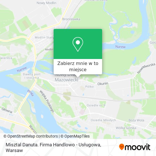 Mapa Misztal Danuta. Firma Handlowo - Usługowa