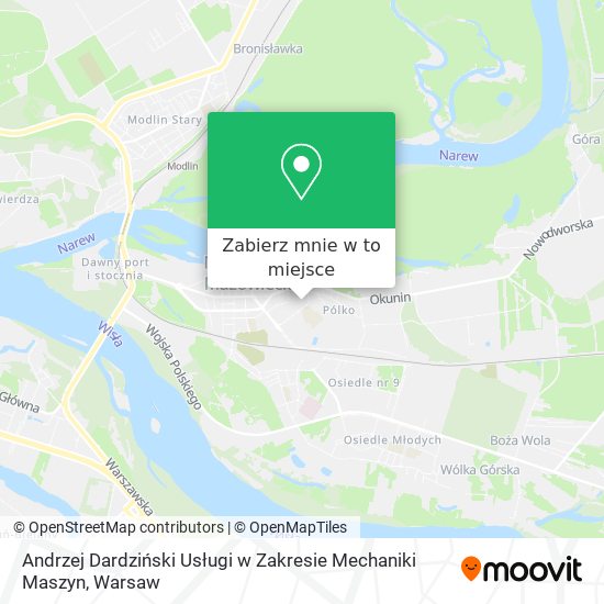 Mapa Andrzej Dardziński Usługi w Zakresie Mechaniki Maszyn