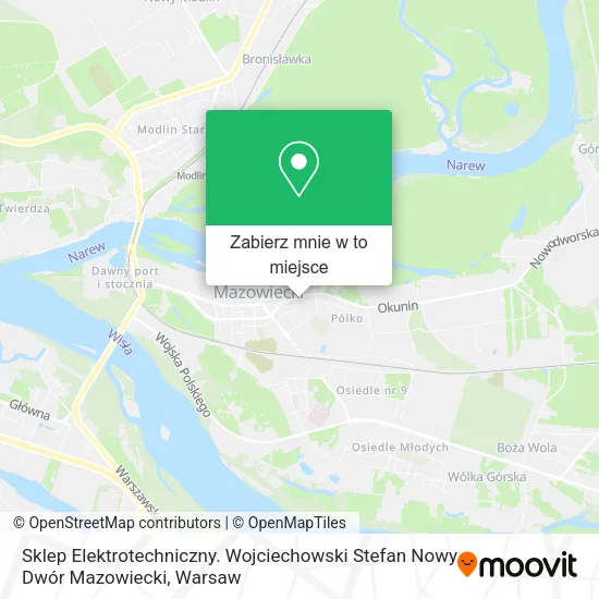 Mapa Sklep Elektrotechniczny. Wojciechowski Stefan Nowy Dwór Mazowiecki